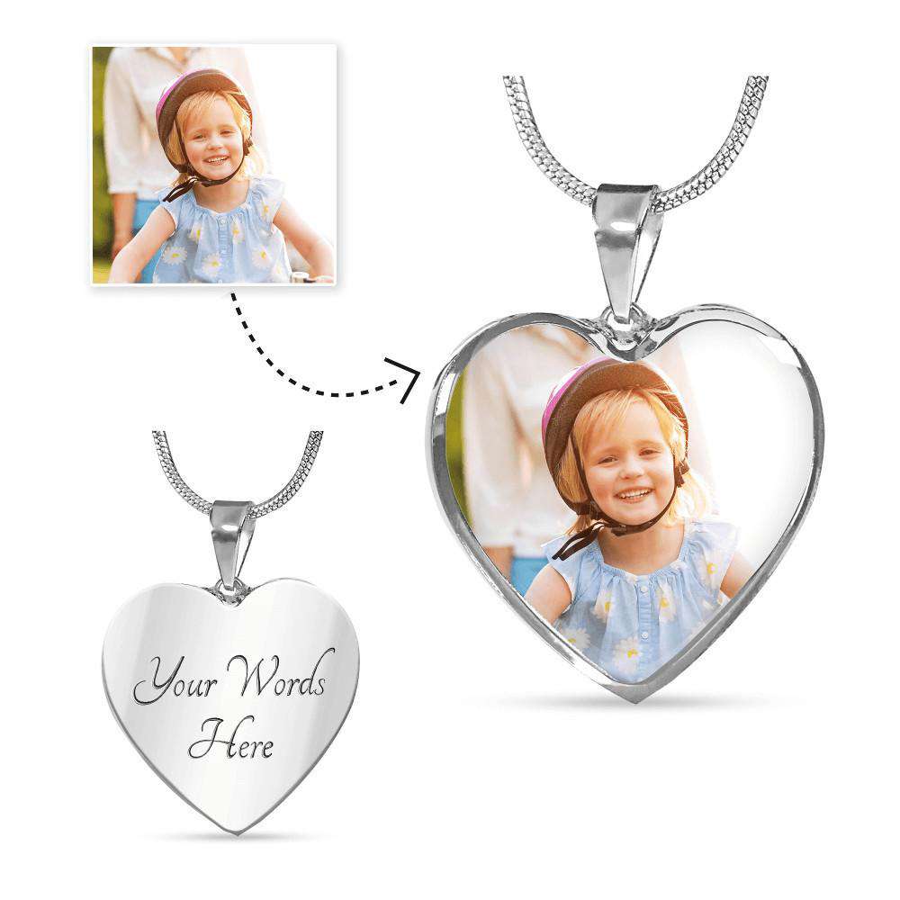 Personalized Photo Heart Necklace